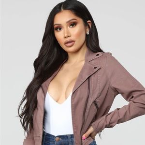 Fashion Nova “Ride for me Jacket - Mauve”